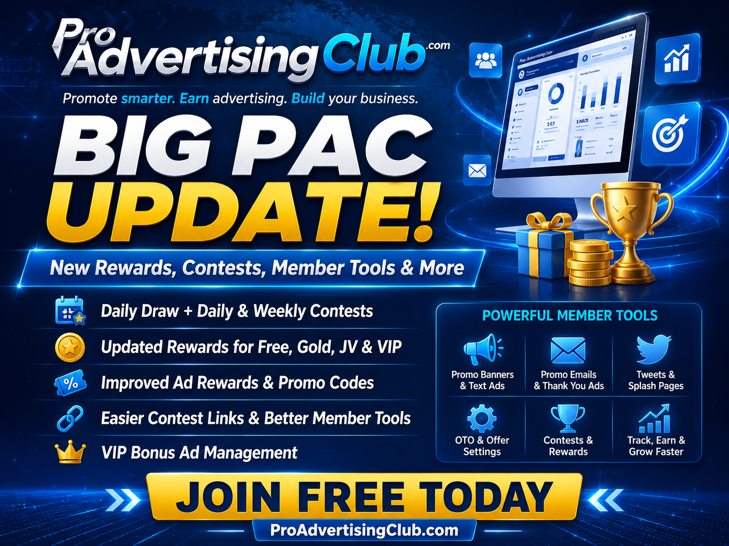 Big Pro Advertising Club Update - New Rewards, Contests, Member Tools and More